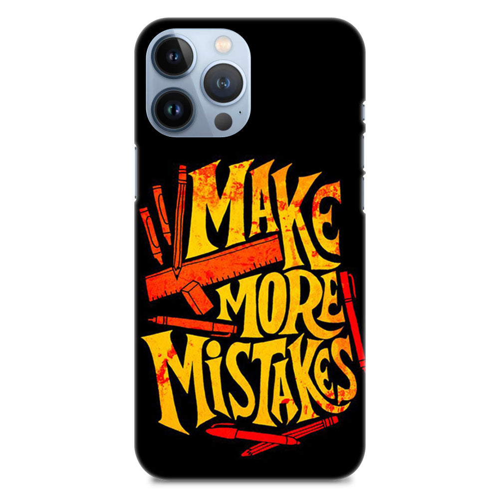 Mistakes Typography Quote Designer Hard Mobile Case