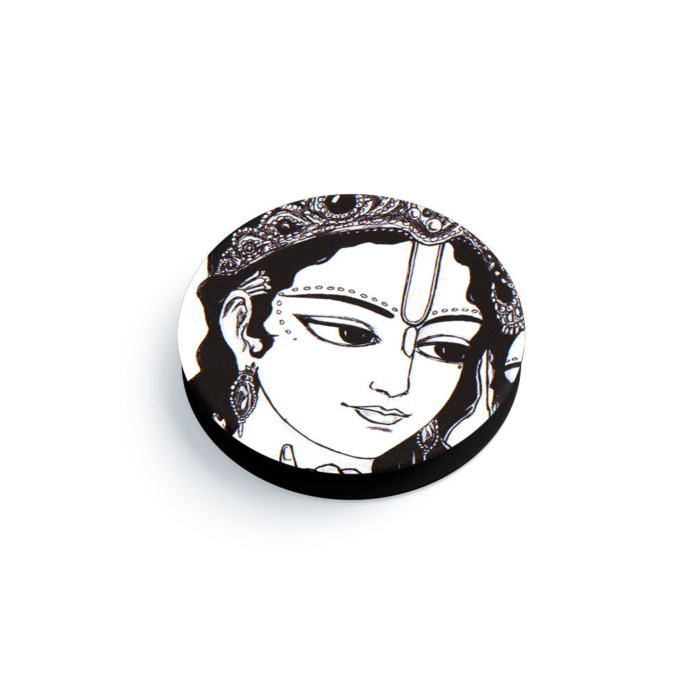Krishna Outline Mobile Phone Handle