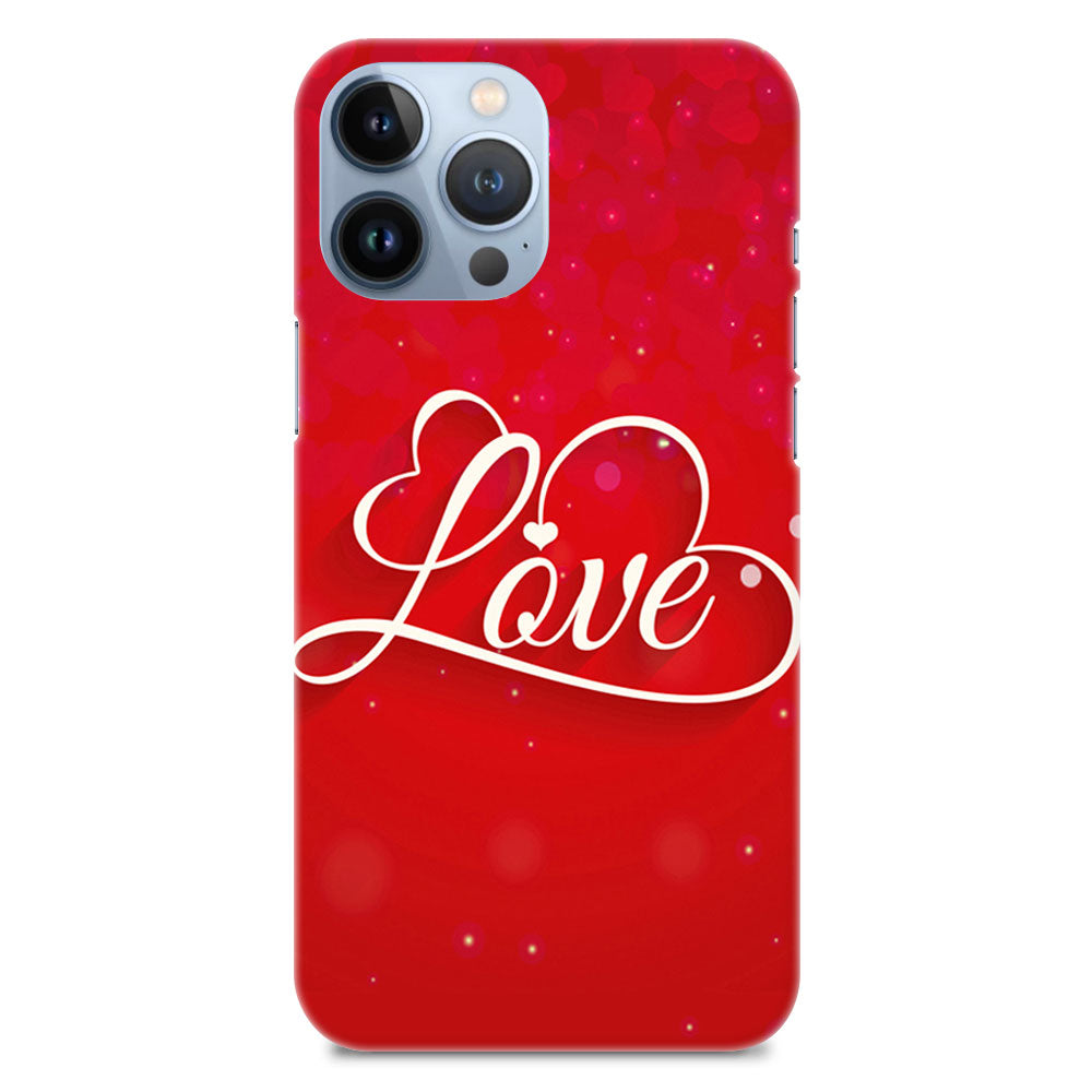 Love Heart Typography Designer Hard Mobile Case