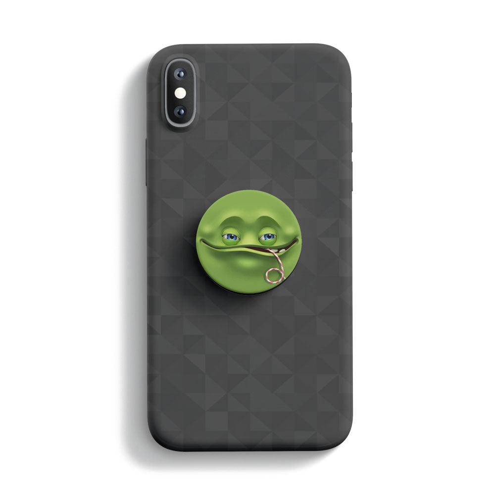 Green Smiley Mobile Phone Handle