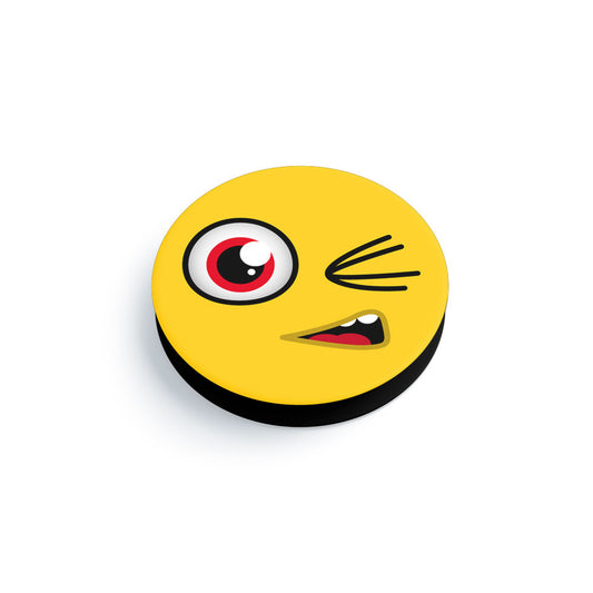 Yellow Smiley Wink Mobile Phone Handle
