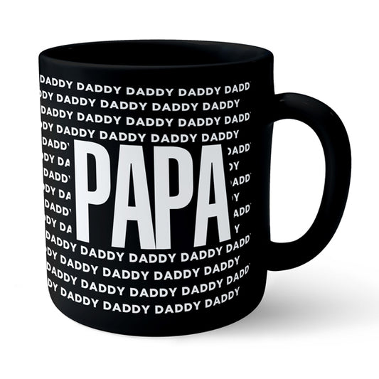 Papa - Black Ceramic Mug