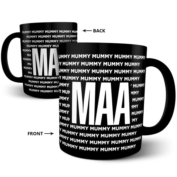 Maa - Black Ceramic Mug