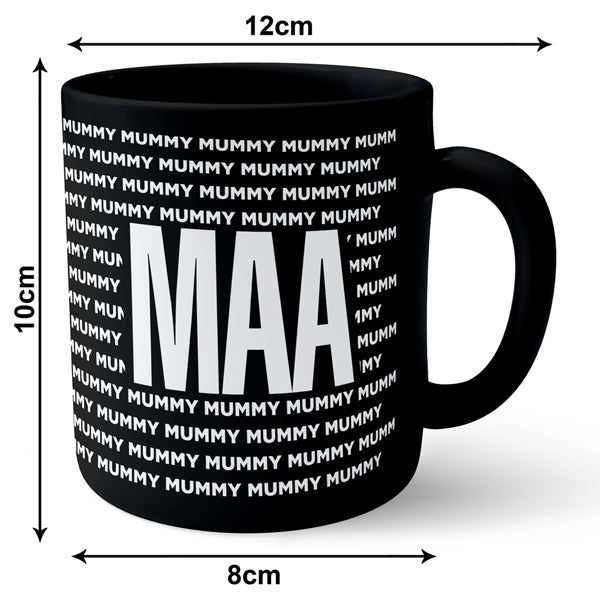 Maa - Black Ceramic Mug