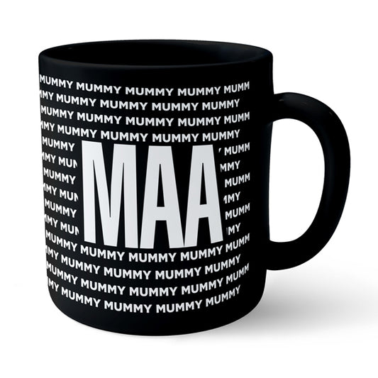Maa - Black Ceramic Mug