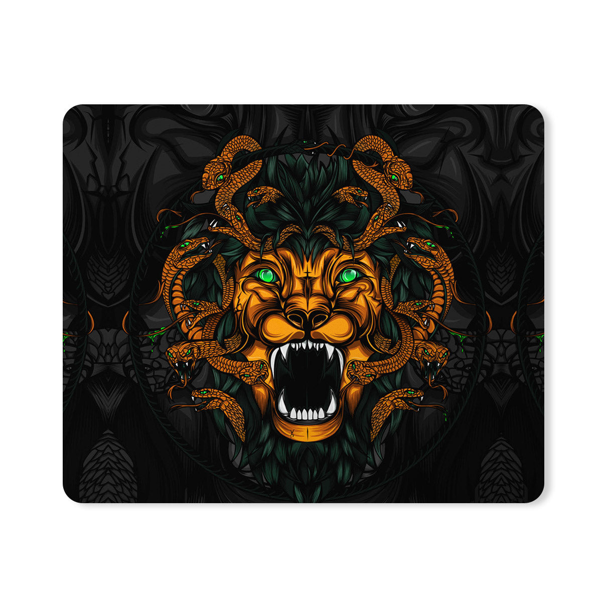 Lion Art Abstract Designer Printed Premium Mouse pad (9 in x 7.5 in)