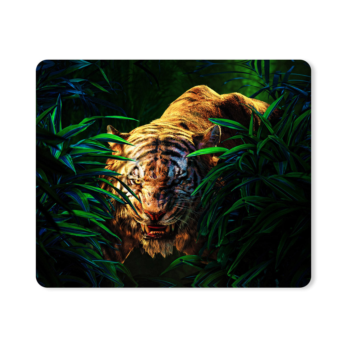 Lion Tiger Attack Designer Printed Premium Mouse pad (9 in x 7.5 in)
