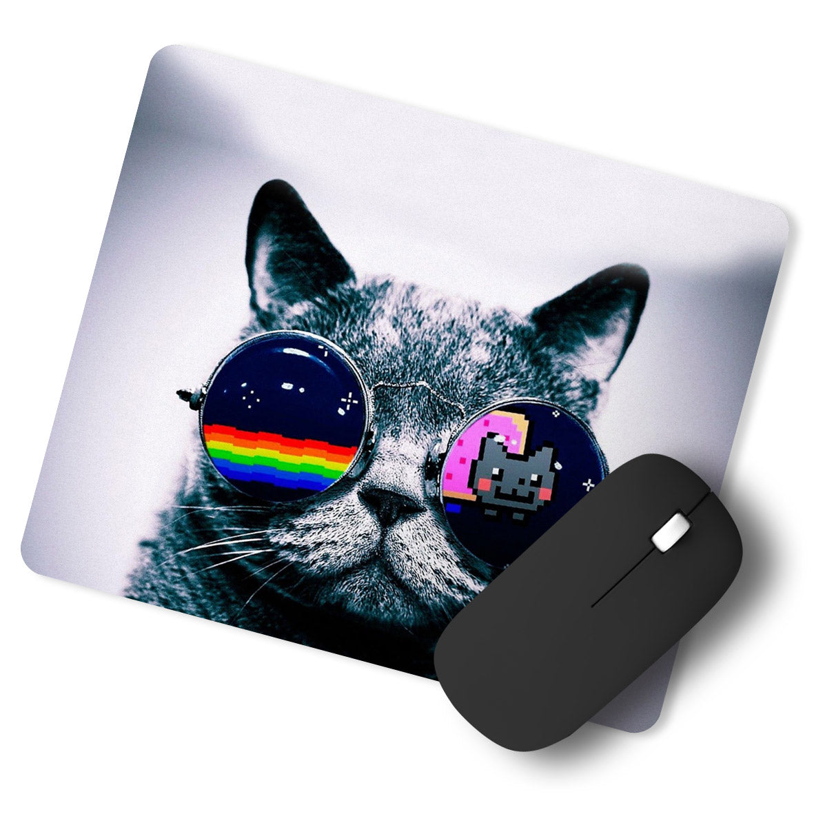 Cool Cat Designer Printed Premium Mouse pad (9 in x 7.5 in)