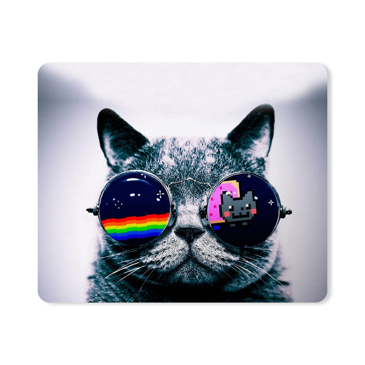 Cool Cat Designer Printed Premium Mouse pad (9 in x 7.5 in)