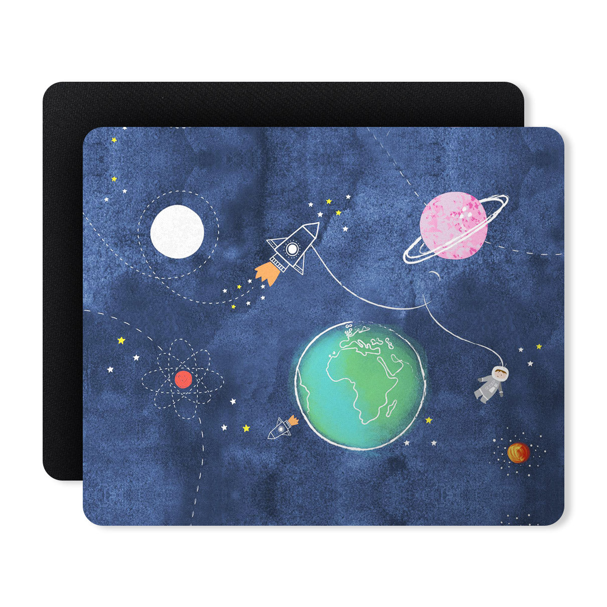 Space Drawing Designer Printed Premium Mouse pad (9 in x 7.5 in)