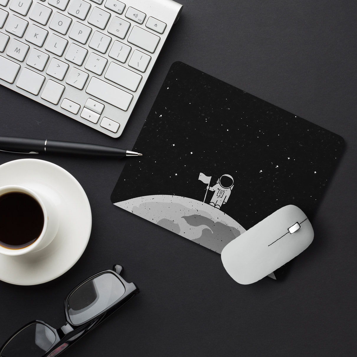 Space Astronaut Designer Printed Premium Mouse pad (9 in x 7.5 in)