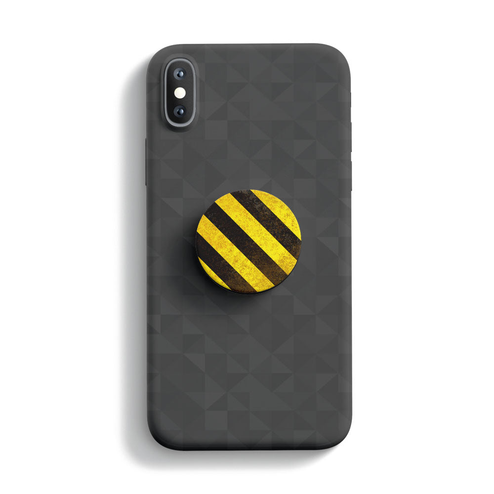 Yellow Black Stripes Mobile Phone Handle