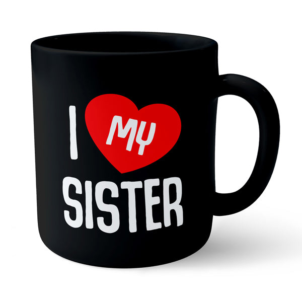I Love Brother Sister - Black Combo Ceramic Mug (Pack of 2)