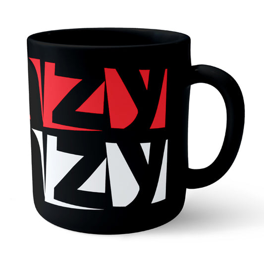 Crazy Typograhy - Black Ceramic Mug