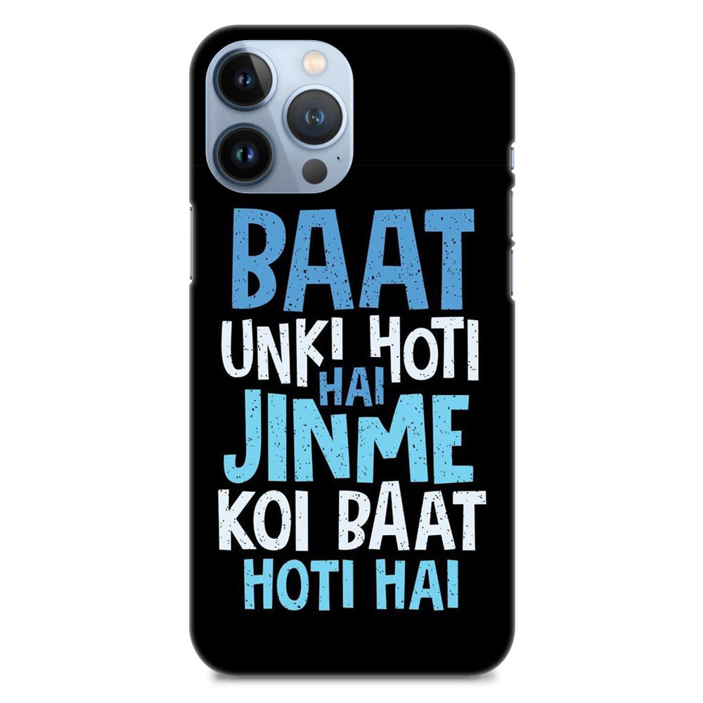 Hindi Typography Baat Designer Hard Mobile Case