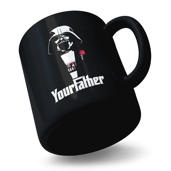 Your Father Ghost - Black Ceramic Mug