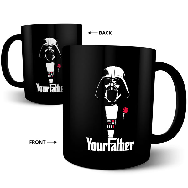 Your Father Ghost - Black Ceramic Mug