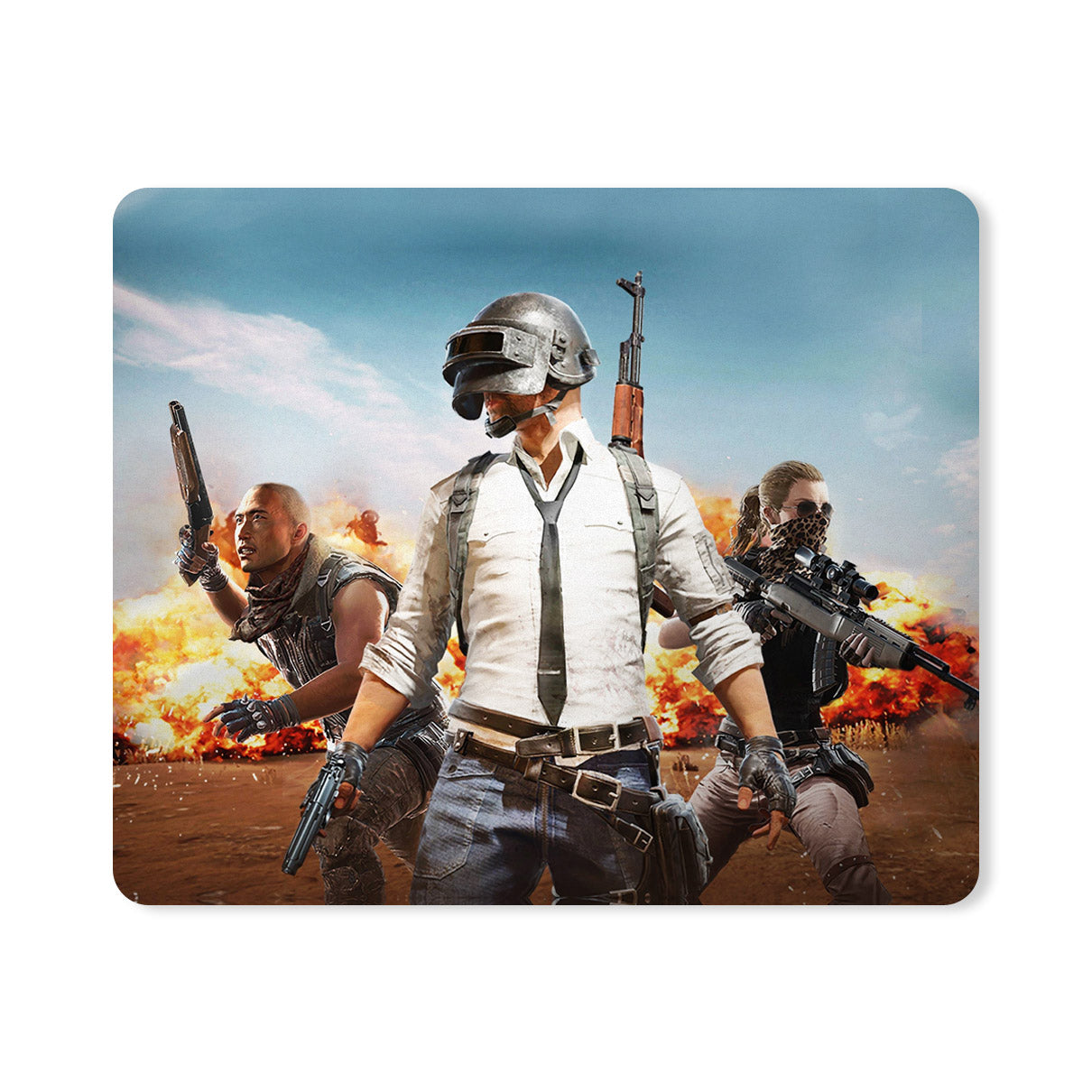 Pubg Background Superhero Designer Printed Premium Mouse pad (9 in x 7.5 in)