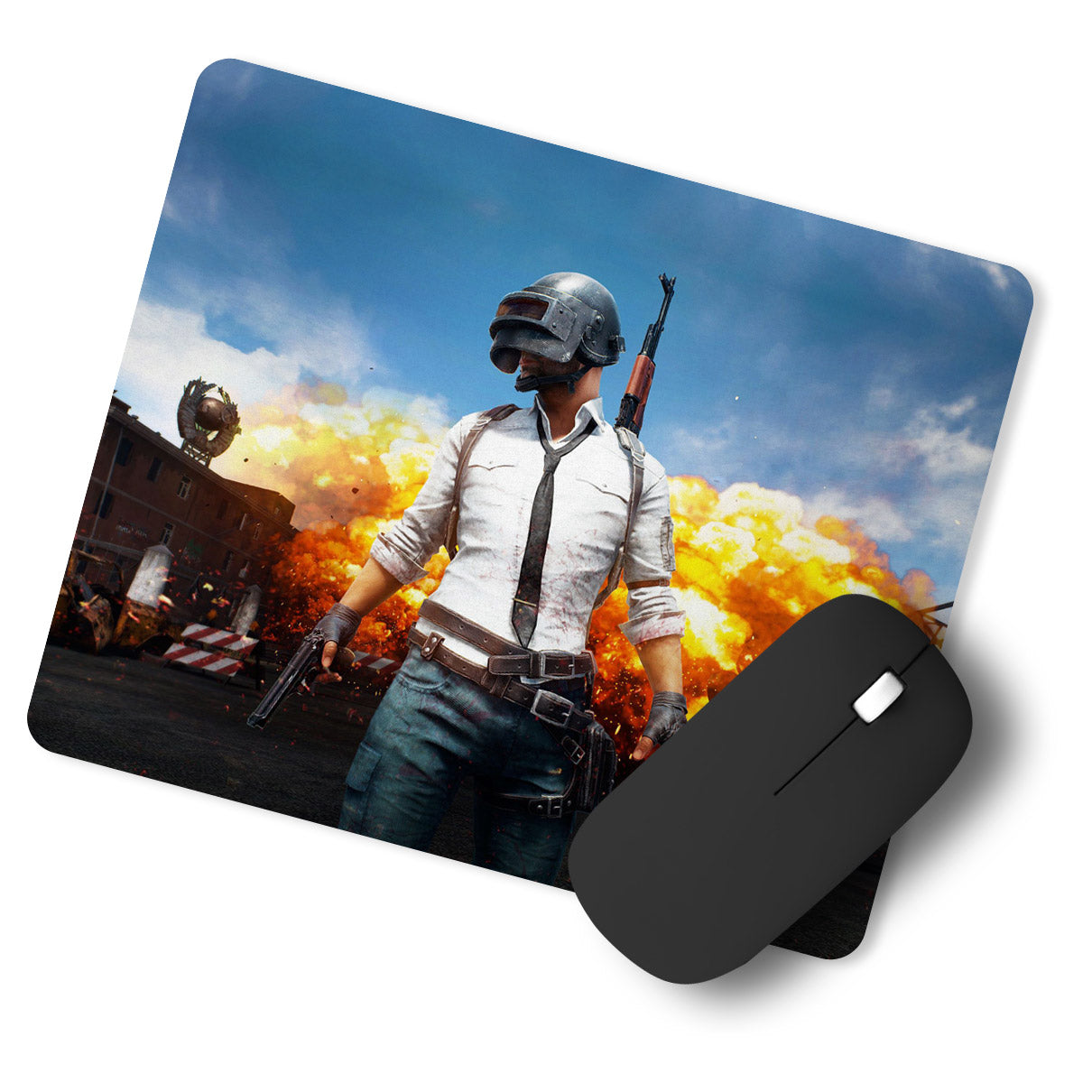 Pubg Fire Superhero Designer Printed Premium Mouse pad (9 in x 7.5 in)