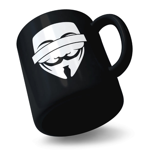 Vendetta Mask - Black Ceramic Mug