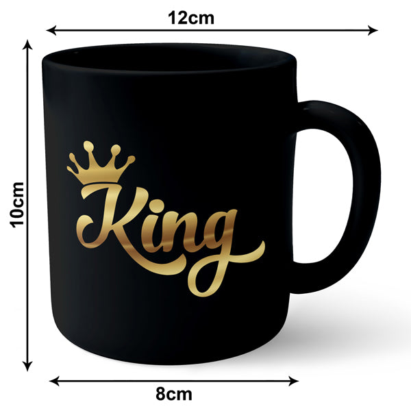 King Crown - Black Ceramic Mug