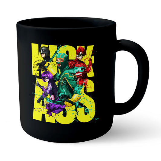 Kick Superhero - Black Ceramic Mug