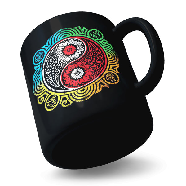 Yin Yang - Black Ceramic Mug