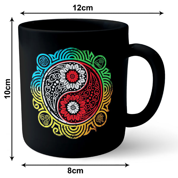 Yin Yang - Black Ceramic Mug