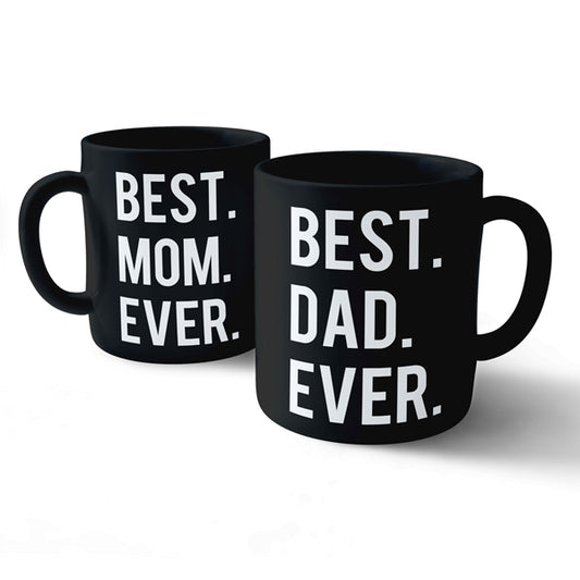 Best Dad Best Mom - Black Combo Ceramic Mug (Pack of 2)