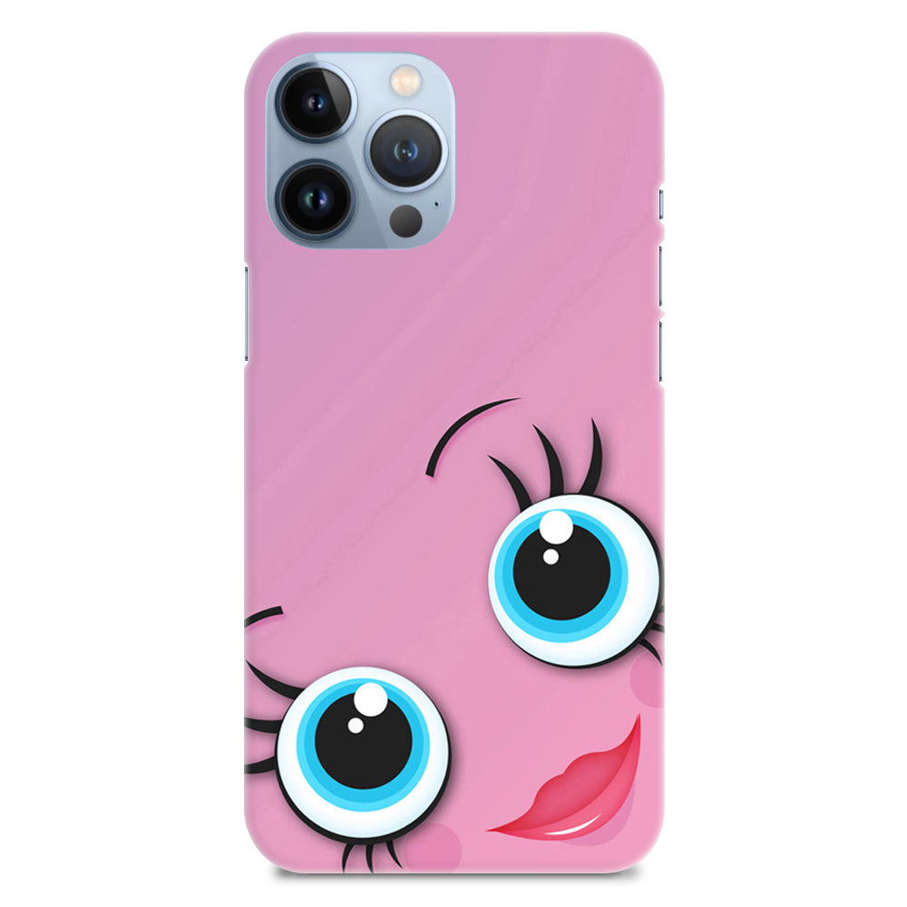 Smiley Girl Pink Lips Designer Hard Mobile Case
