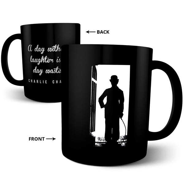 Charlie Chaplin - Black Ceramic Mug