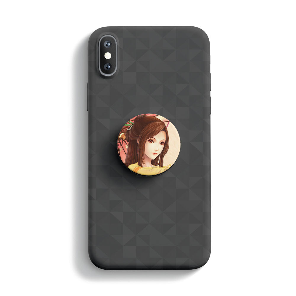 Animated Japanese Girl Mobile Phone Handle