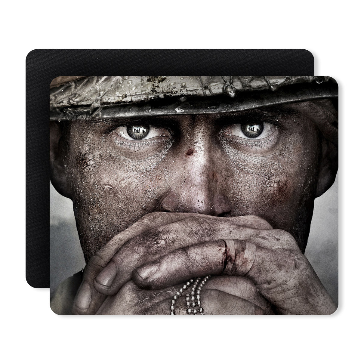 Military Man Thinking Designer Printed Premium Mouse pad (9 in x 7.5 in)