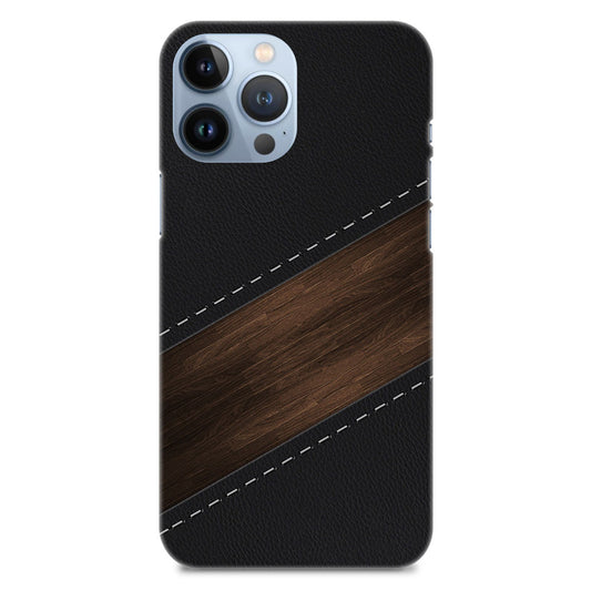 Leather Wood Jeans Stitches Designer Hard Mobile Case