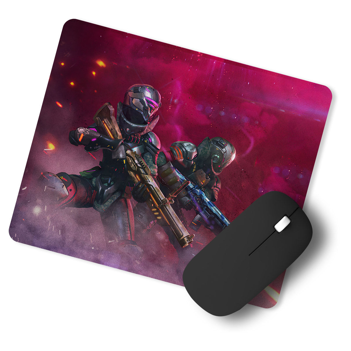 Robot Fighter Designer Printed Premium Mouse pad (9 in x 7.5 in)