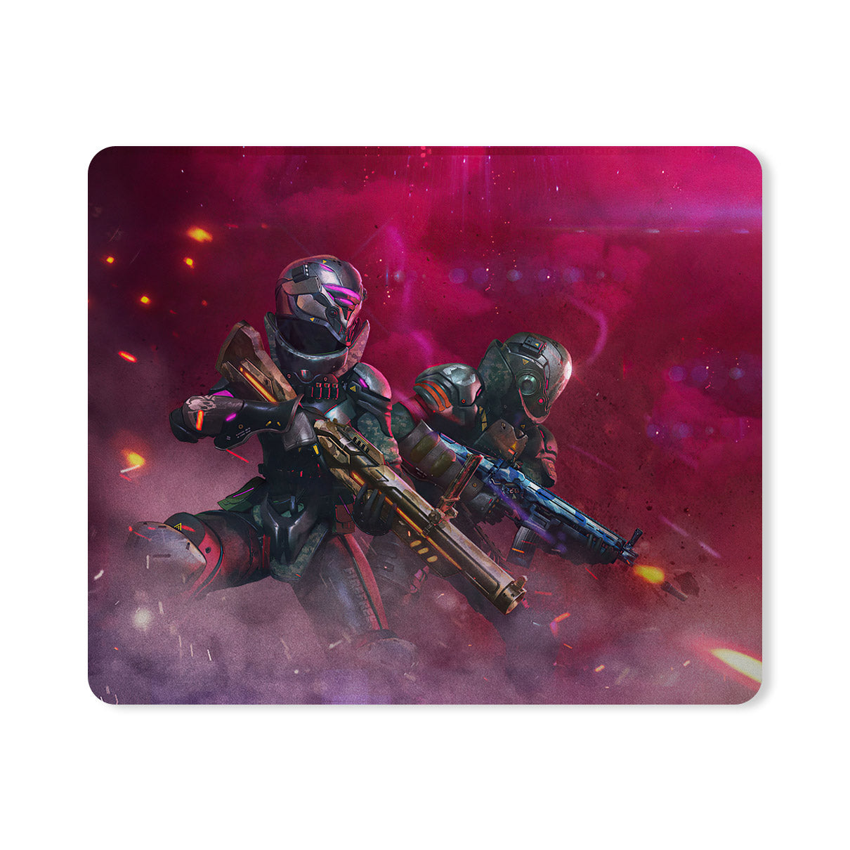 Robot Fighter Designer Printed Premium Mouse pad (9 in x 7.5 in)